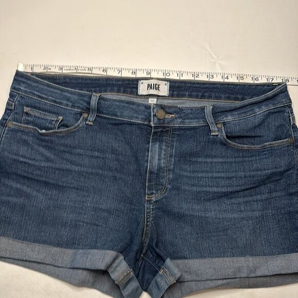 PAIGE Blue Jean Shorts - Picture 3 of 8